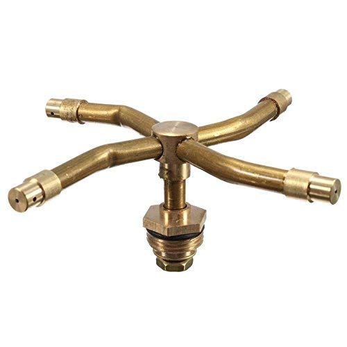 4 Ways Brass Misting Garden Lawn Sprinkler Irrigation Fountain Nozzle 360 Degree Rotary Spray Head 1/2