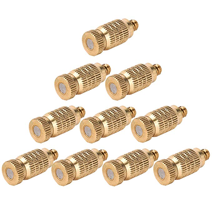 10 Pack Garden High Pressure Spray Misting Nozzle Atomizing Nozzle For landscaping, cooling, 0.012