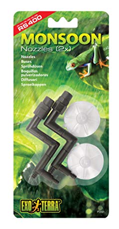 Exo Terra Nozzles Replacement for Monsoon RS400 High-Pressure Rainfall System, 2-Pack