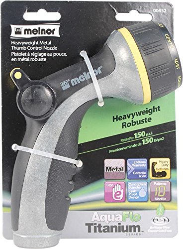 Melnor 452 Heavyweight Metal Thumb Control Nozzle, Black