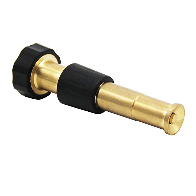 Twinkle Star Heavy-Duty Brass Adjustable Hose Nozzle, Adjustable Spray Patterns, TWIS3452