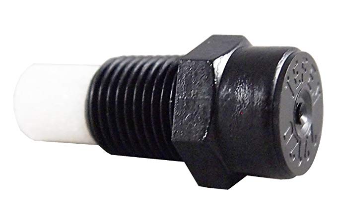 10 Pack) Plastic Fog Nozzle W/Poly Filter Misting Poultry - Black 1/8