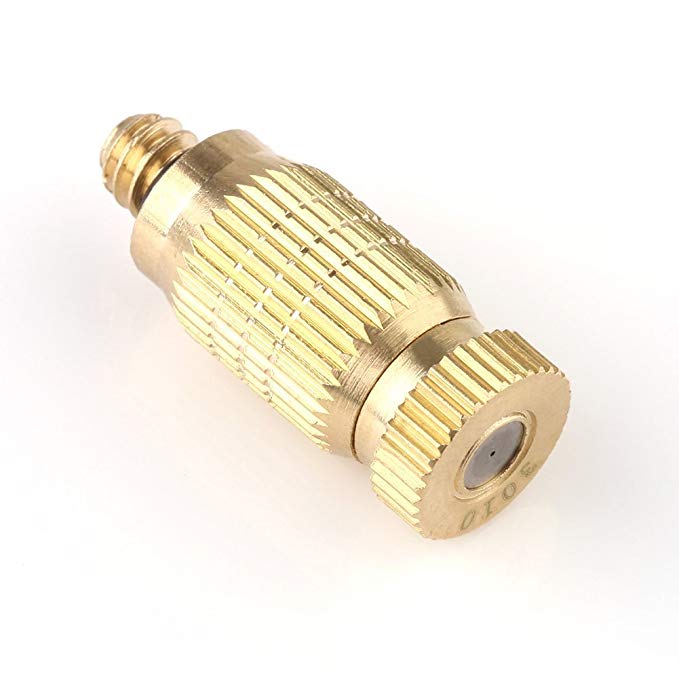 VERY100 4mm Male Threaded Brass Fog Mist Nozzle Misting Fogging Spray Sprinkler Head (10pcs)