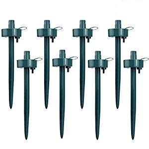 Erlvery DaMain Automatic Adjustable Flow Rate Drip Watering Spikes for Plants - Set of 8