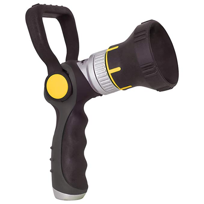 Melnor T402 Heavy-Duty Fireman's Nozzle, 100% Metal Core with Rubberized Grip and Head