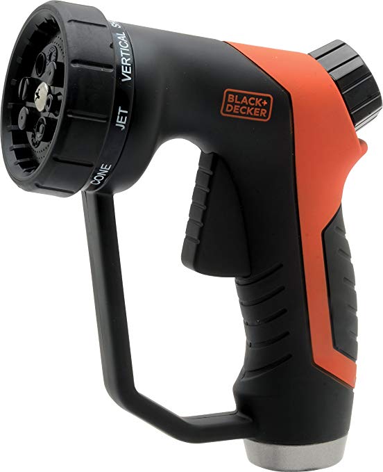 BLACK+DECKER BD1919AZ Heavy Duty Deluxe 8-Pattern Trigger Watering Nozzle